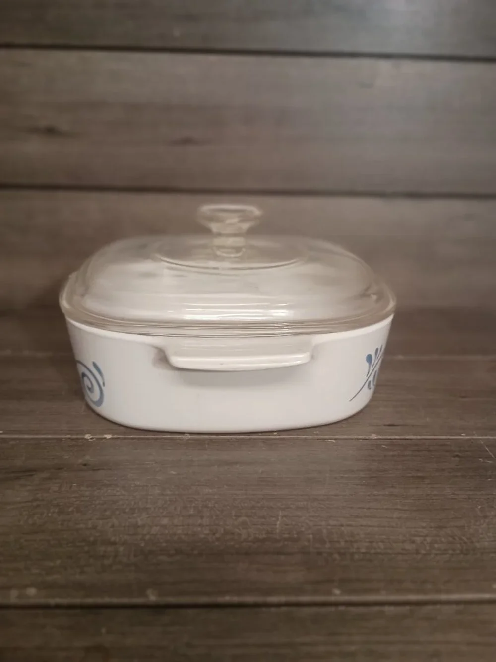 Vintage Corning Ware Ocean View A-2-B Baking Dish with Pyrex A-9-C Lid